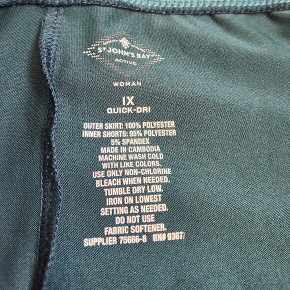 St. John's Bay Women's Dark Green Quick Dry Athletic Active‎ Pull On Skort  1X - Picture 4 of 6